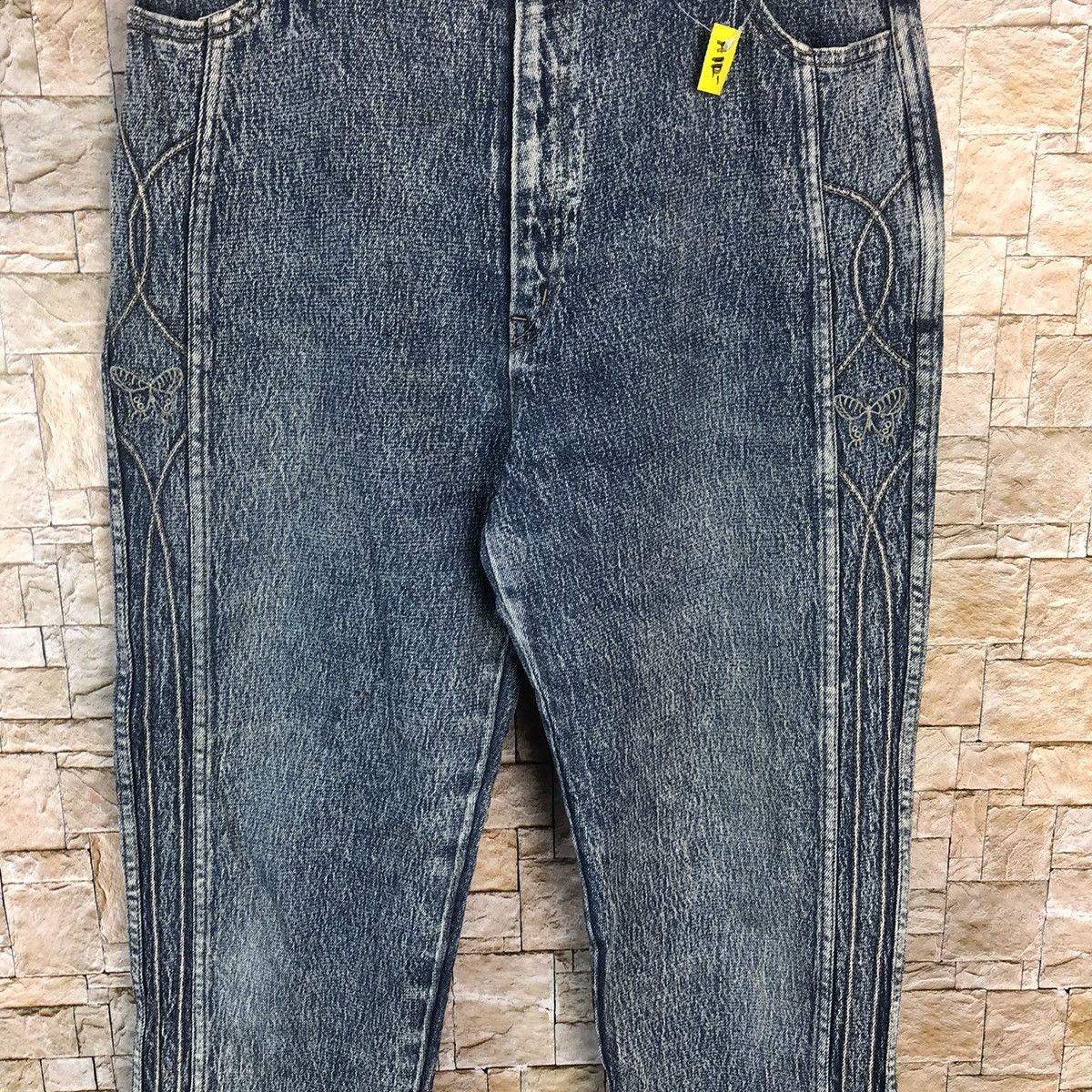 Japanese Brand × Vintage Long Happy Blue vintage faded Denim Pants #A112 Size US 30 / EU 46 - 6 Thumbnail