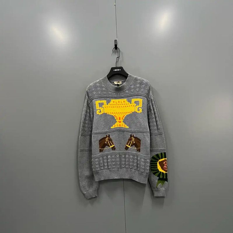Burberry Burberry Gray Wool Women's Long Sleeve Sweater Size XL / US 12-14 / IT 48-50 - 1 Thumbnail