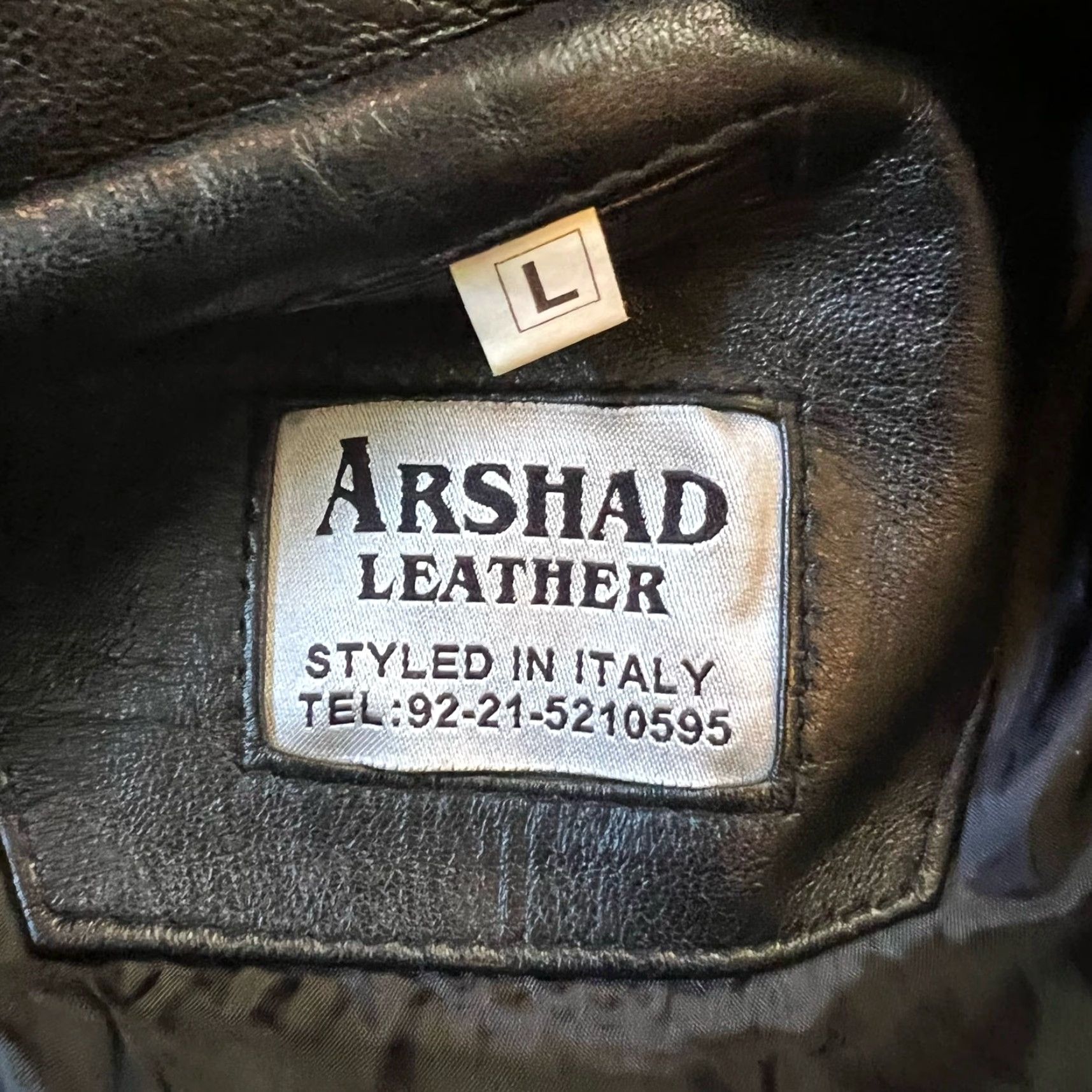 Vintage Arshad Leather Coat Womens Large Long Italy Jacket Button Black Leather Jacket L Womens Black Arshad Motorcycle Coat Size L / US 10 / IT 46 - 5 Thumbnail