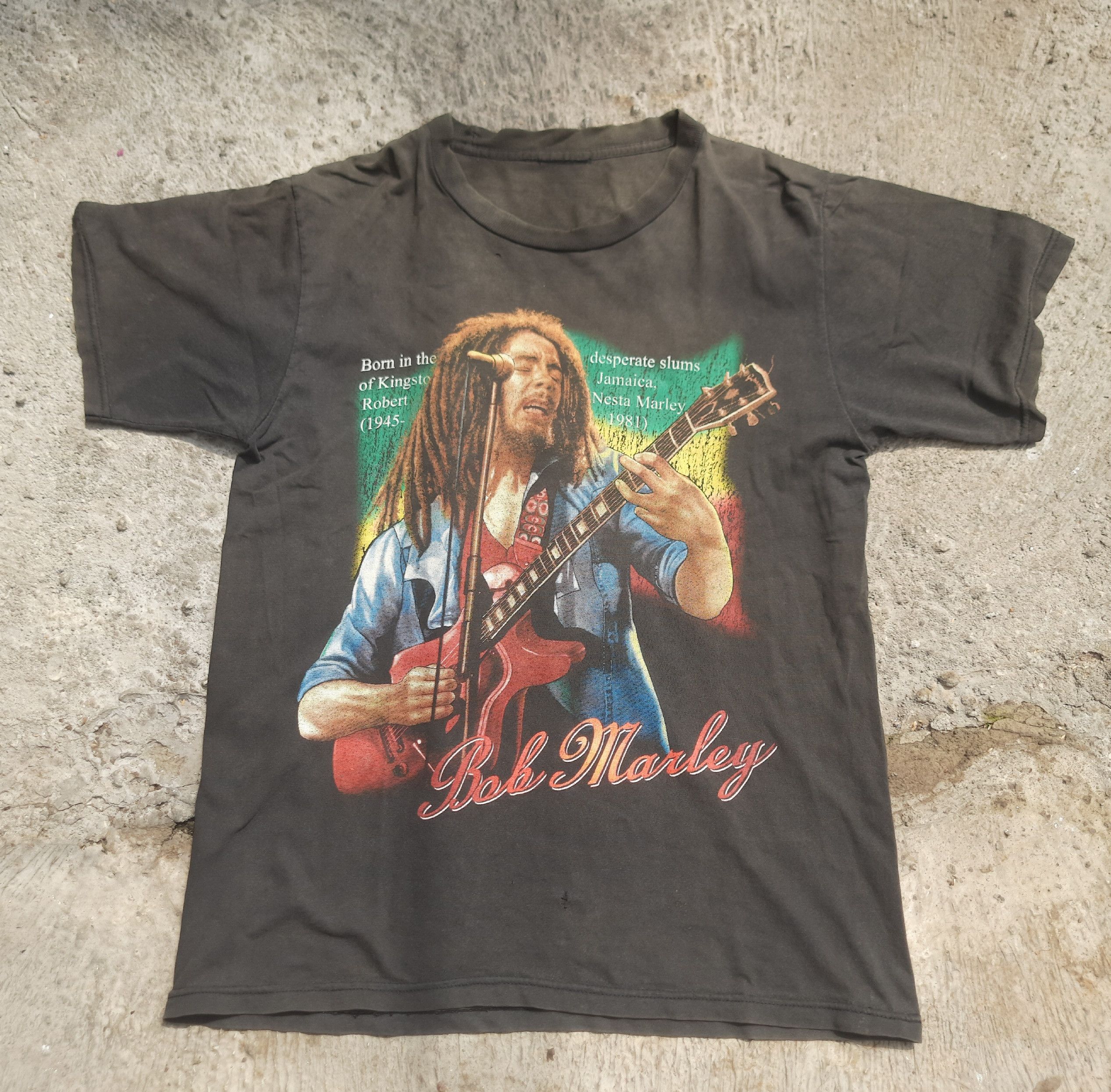 Rap Tees Y2K BOB MARLEY Memorial Tee Distressed Size US M / EU 48-50 / 2 - 1 Thumbnail