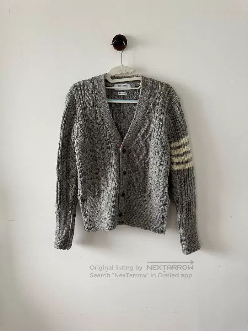 Thom Browne Thom Browne Gray wool cardigan Size US S / EU 44-46 / 1 - 1 Thumbnail