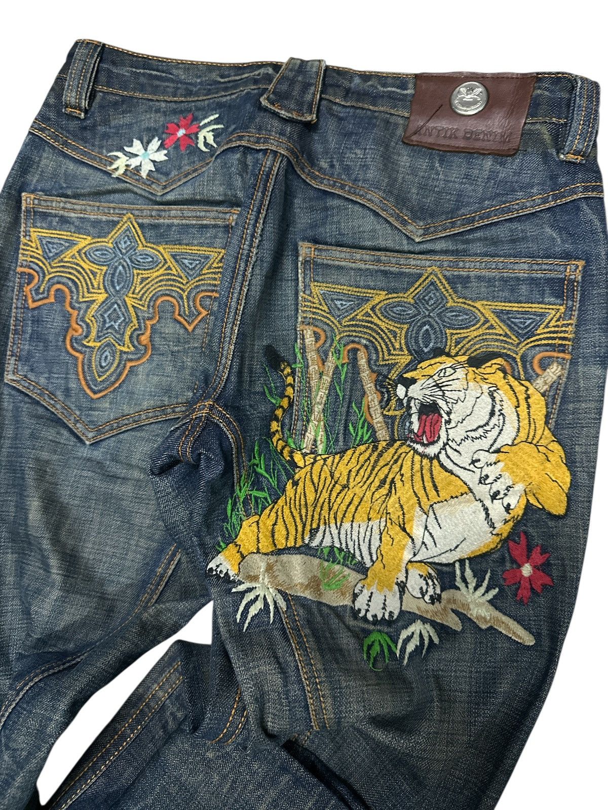 Japanese Brand Vintage Y2k Antik Denim Tiger Embroid. Size US 32 / EU 48 - 4 Thumbnail