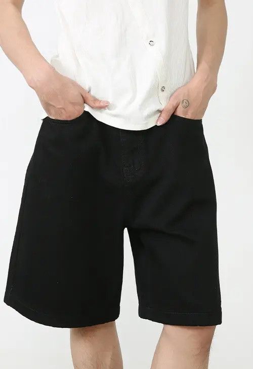 Other Black Casual Vintage Straight Denim Shorts Size US 32 / EU 48 - 3 Thumbnail