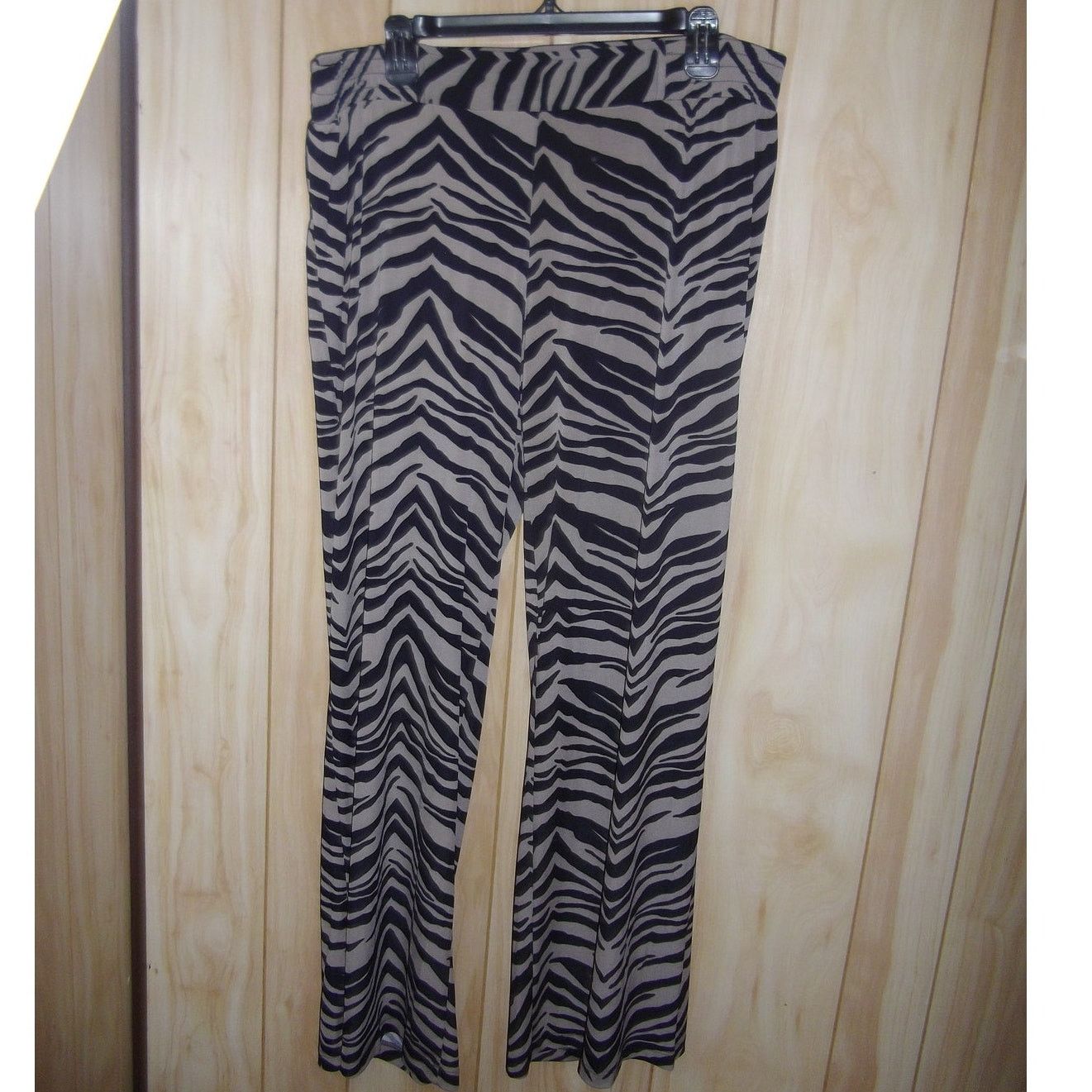 Other IMAN Zebra High-Rise Wide Leg Stretch Pants 1X Size 38" / US 16 / IT 52 - 1 Thumbnail