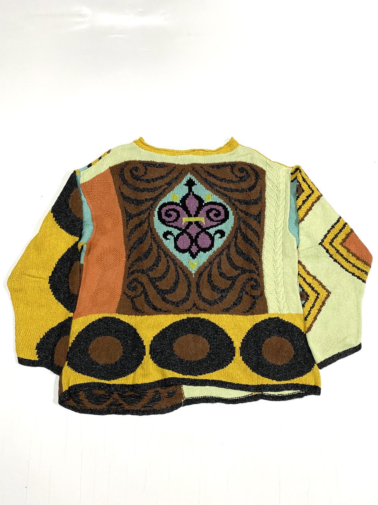 Beauty Beast × Japanese Brand × Yoshiyuki Konishi Ficce Yoshiyuki Konishi Pattern Hand Knit Size US M / EU 48-50 / 2 - 2 Thumbnail