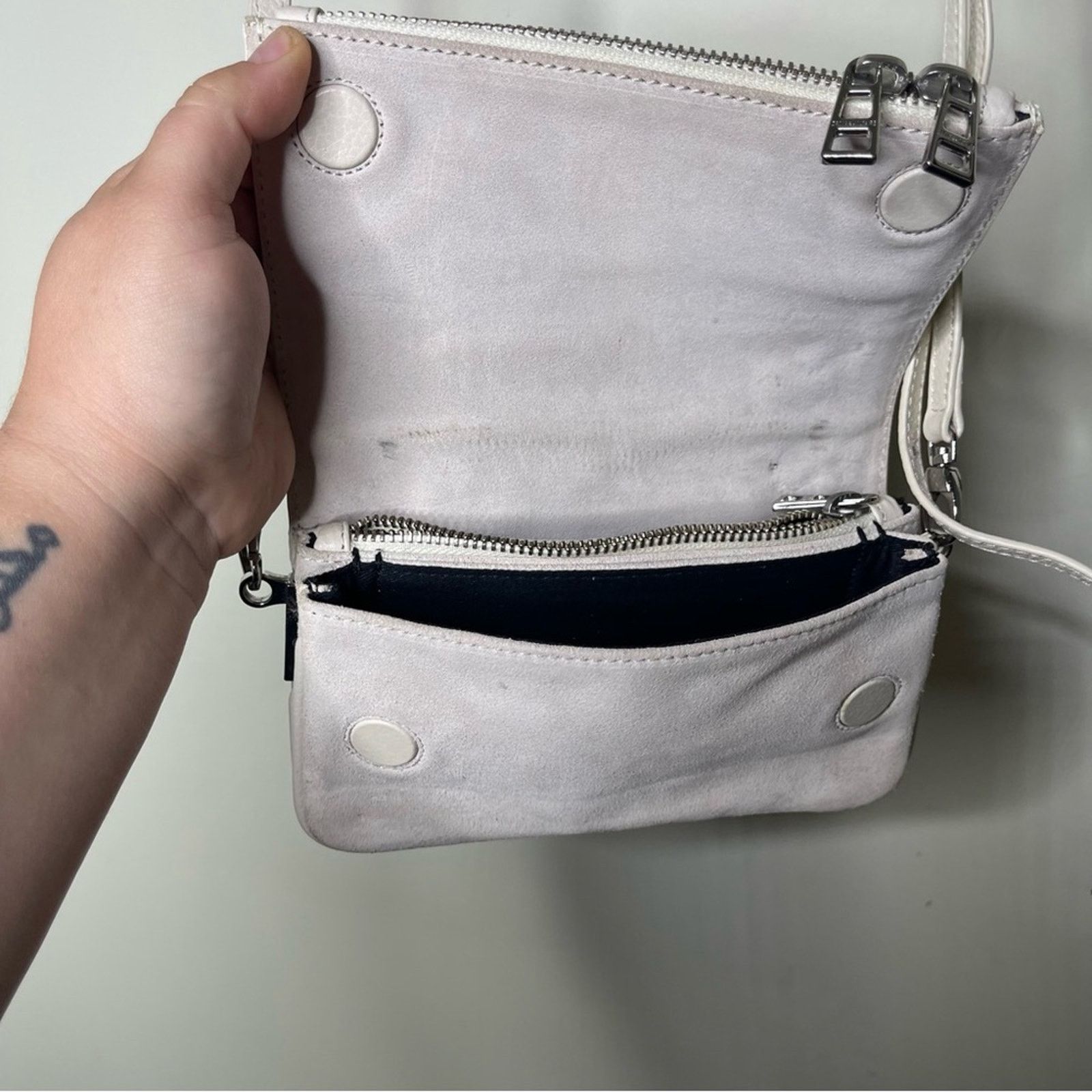 Zadig & Voltaire Zadig & Voltaire Rock Nano Novel Bag Flash stone washed whit Size ONE SIZE - 9 Thumbnail