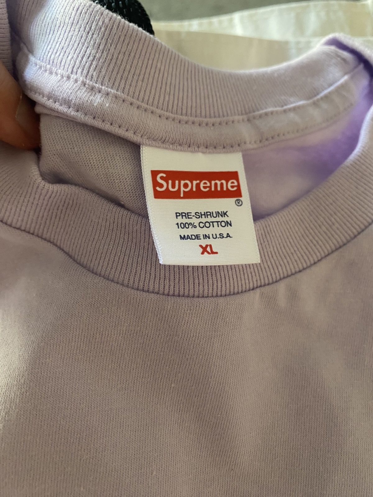 Supreme Rare Lavender Supreme Tee Blank Size US XL / EU 56 / 4 - 3 Thumbnail