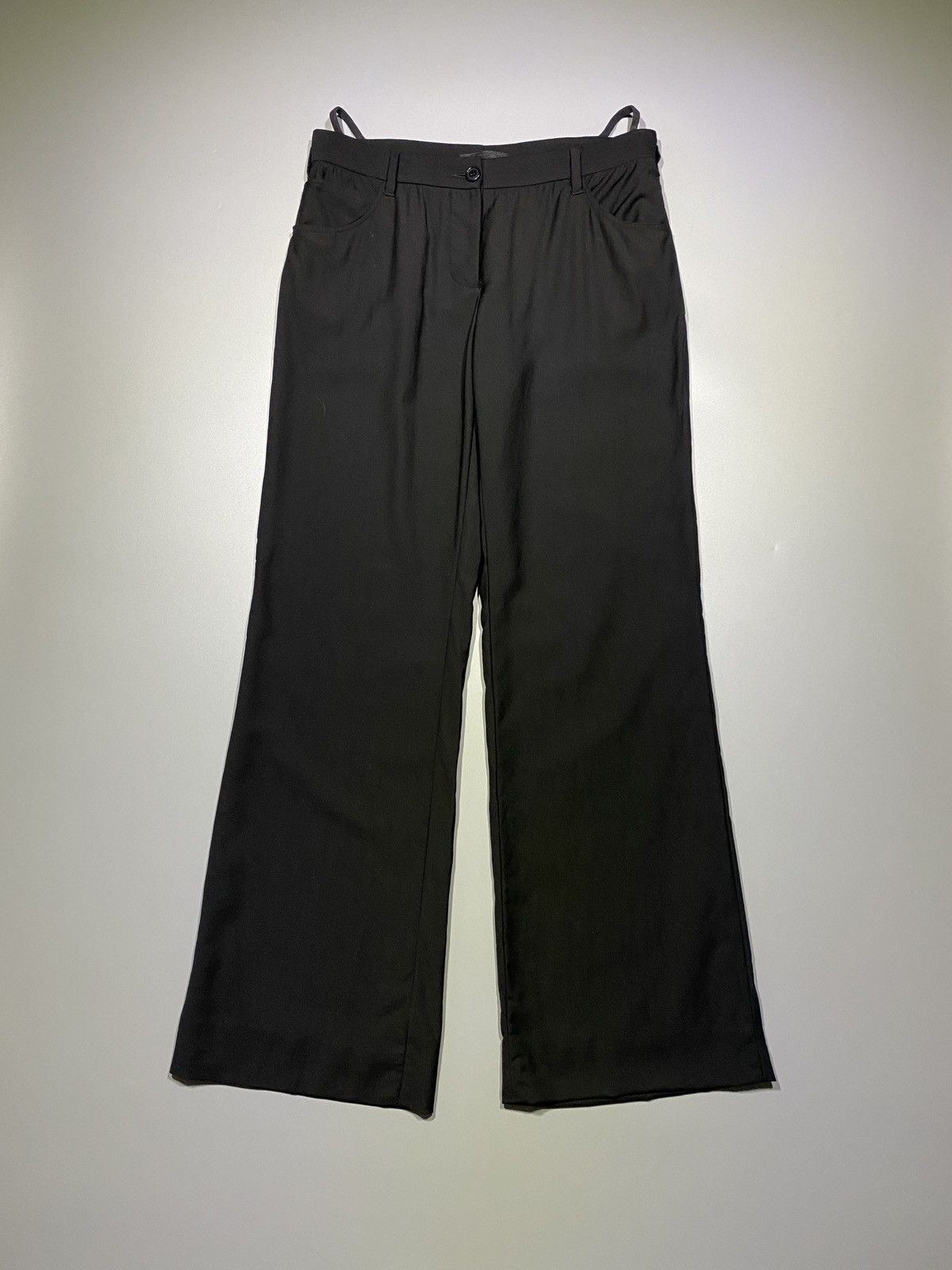 Helmut Lang Archive 90s Helmut Lang Striped Black Wool Trousers