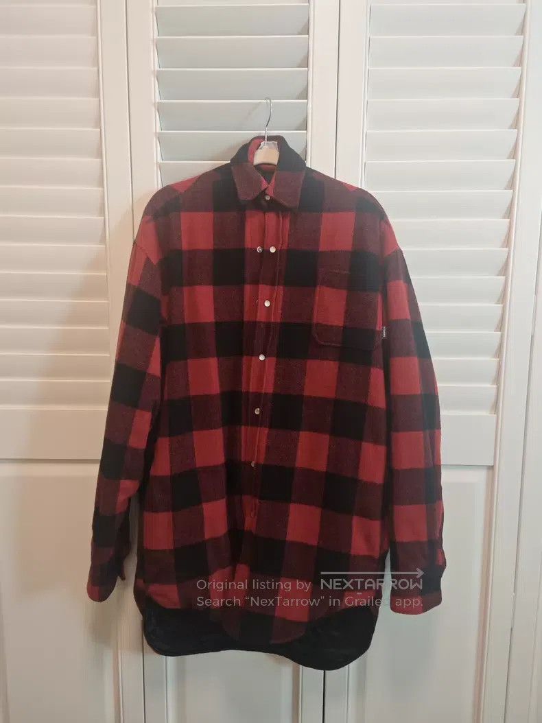 Vetements VETEMENTS Red and Black Plaid Fleece Shirt Jacket Size US XS / EU 42 / 0 - 1 Thumbnail