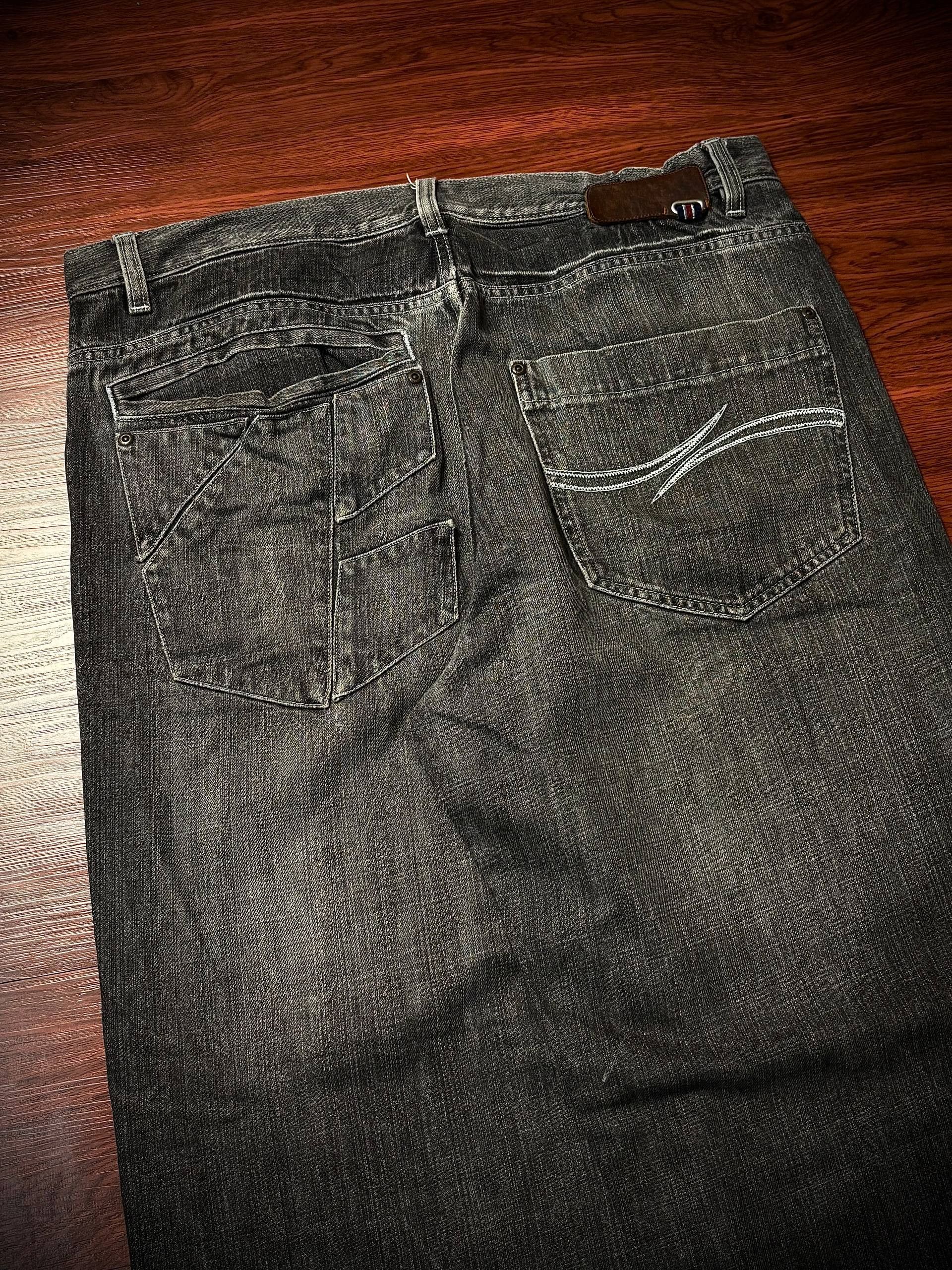 JNCO Vintage 00s Phat Farm Black Denim Pants Size US 36 / EU 52 - 2 Thumbnail
