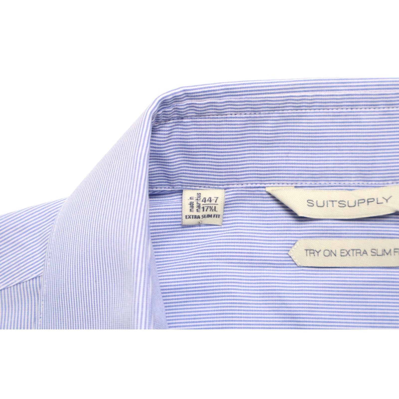 Suitsupply SUITSUPPLY Shirt Men's 44-7 / 17 1/2L Extra Slim Fit Try On Formal Cutaway Neck Size 44R - 7 Thumbnail
