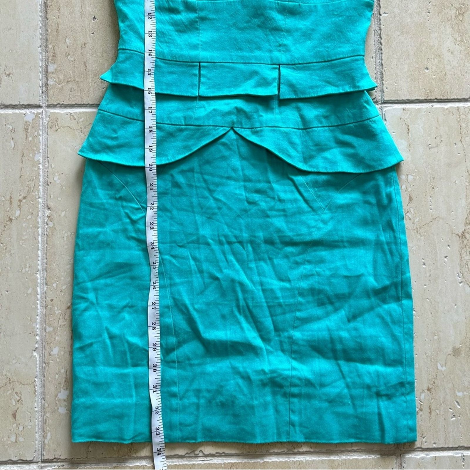 Nicole Miller NICOLE MILLER Artelier Turquoise Dress, Size 2 Size XS / US 0-2 / IT 36-38 - 5 Thumbnail