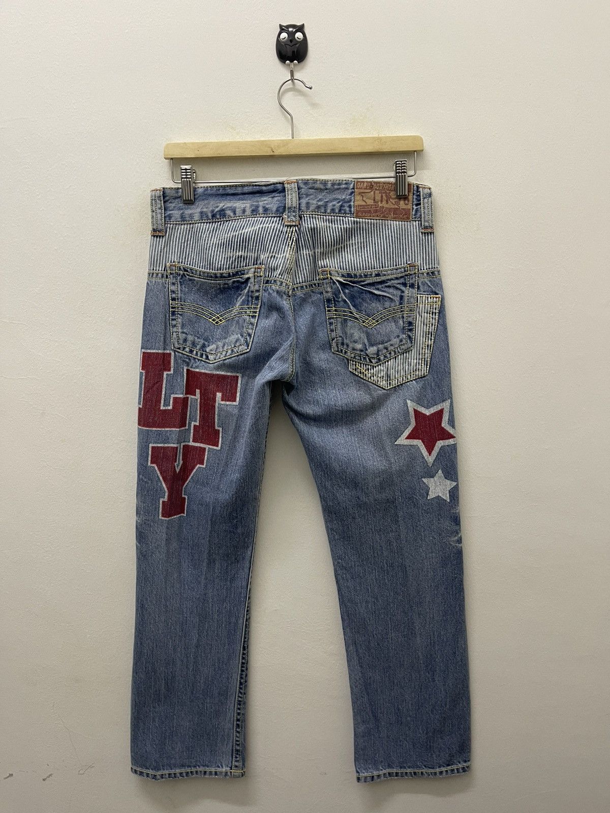 Japanese Brand Rare Vintage LTY Lala Tasty Surf Hickory Stripe Denim Size US 29 - 1 Thumbnail