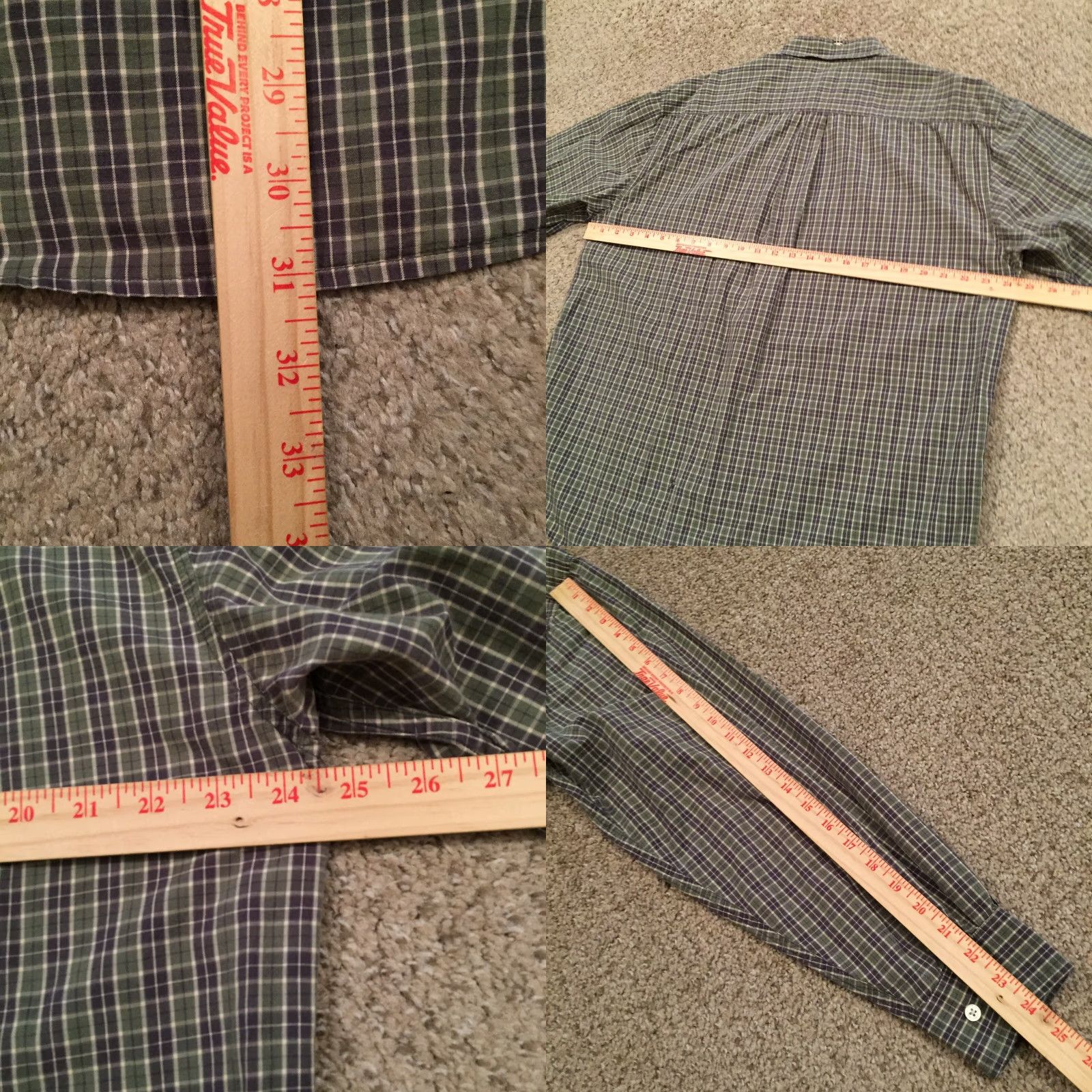 Old Navy Old Navy Button-Up Shirt Mens Large Green Plaid Long Sleeve Size US L / EU 52-54 / 3 - 8 Thumbnail