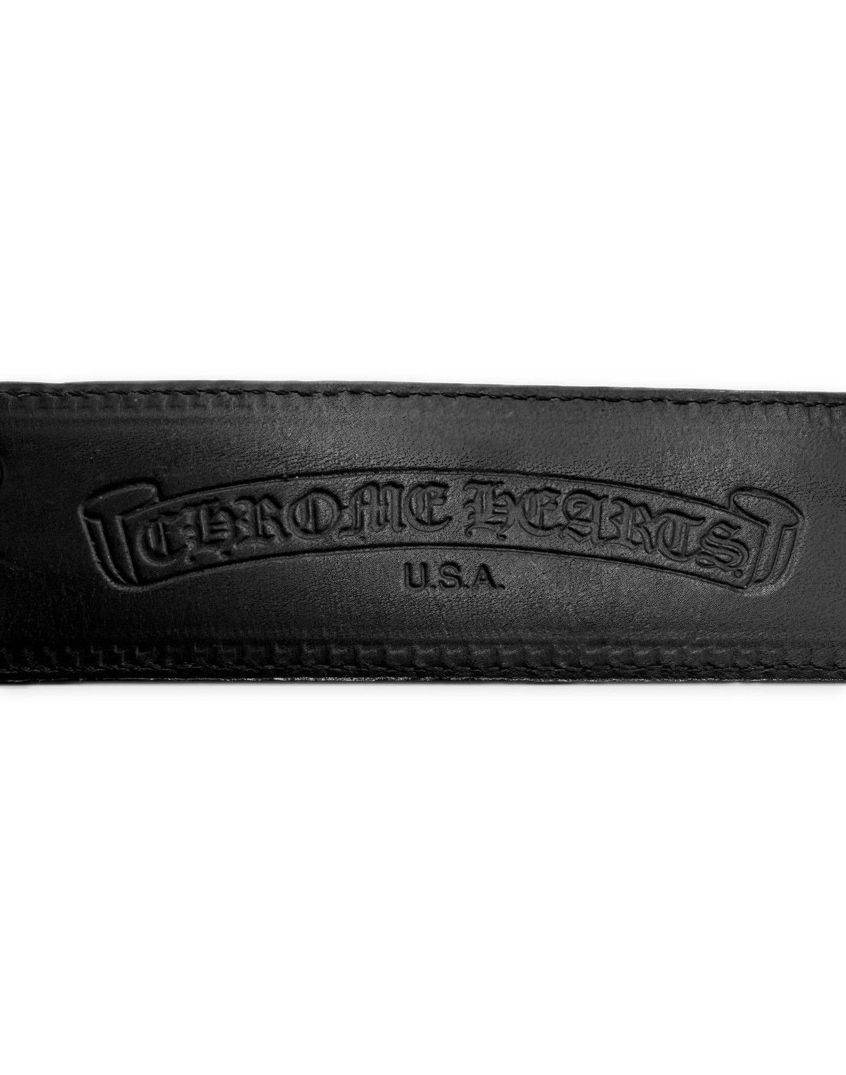 Chrome Hearts Chrome Hearts Fleur de Lis Pendant .925 Silver Leather Belt Strap Size 34 - 5 Thumbnail