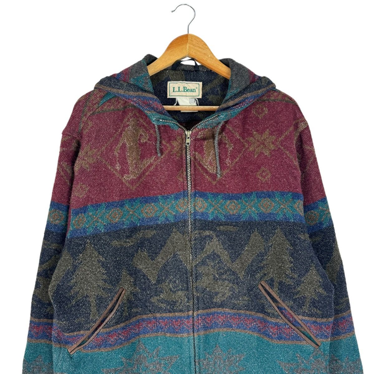 L.L. Bean ⚡️LL BEAN AZTEC NATIVE HOODIE ZIPPER JACKET Size US M / EU 48-50 / 2 - 3 Thumbnail