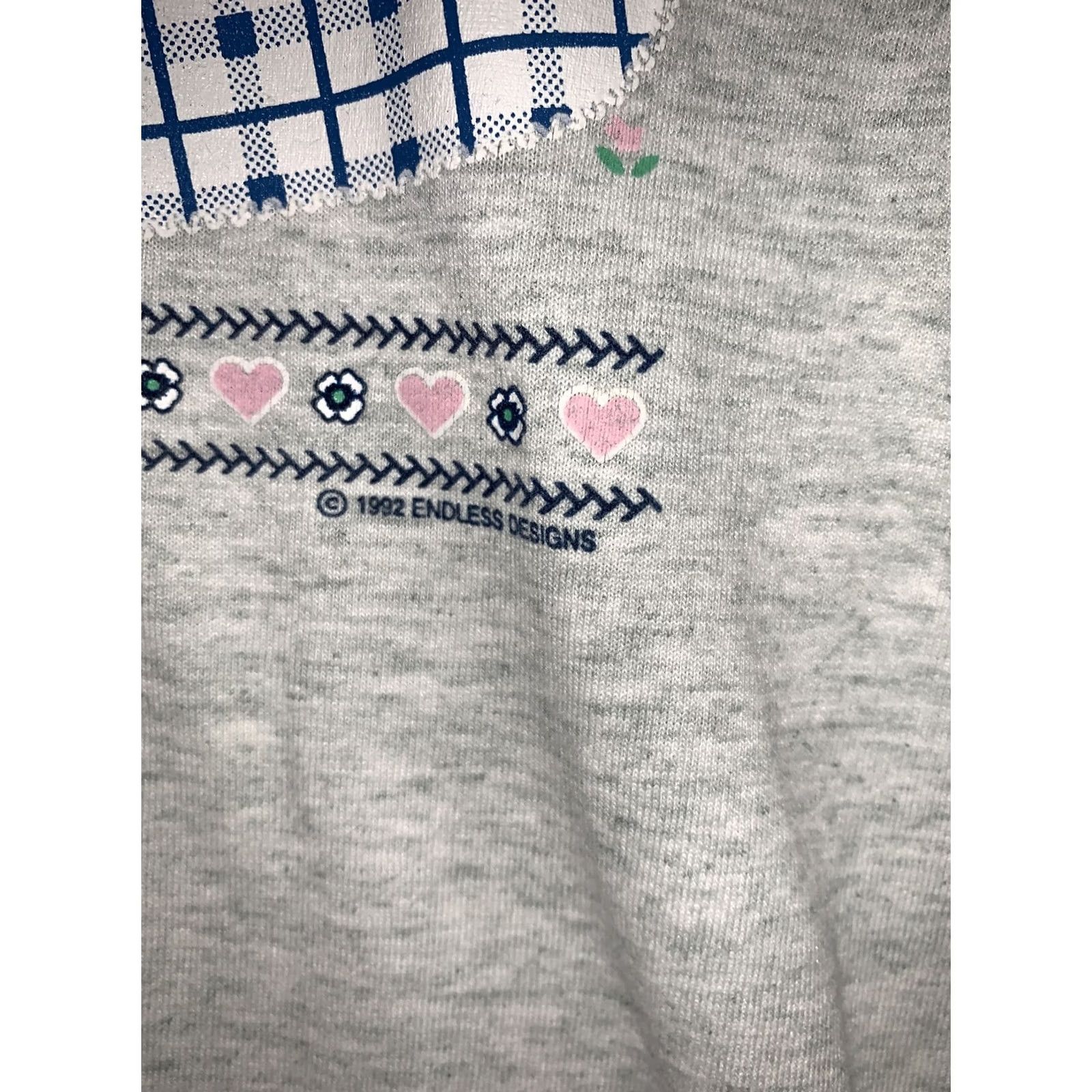 Vintage VINTAGE Screen Stars Shirt Womens L Gray 1992 Heart Graphic -8748 Size L / US 10 / IT 46 - 5 Thumbnail