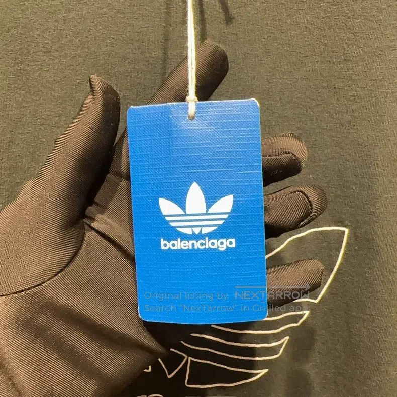 Balenciaga Balenciaga Adidas x Co-branded Black Letter Logo Embroider Size US S / EU 44-46 / 1 - 6 Thumbnail
