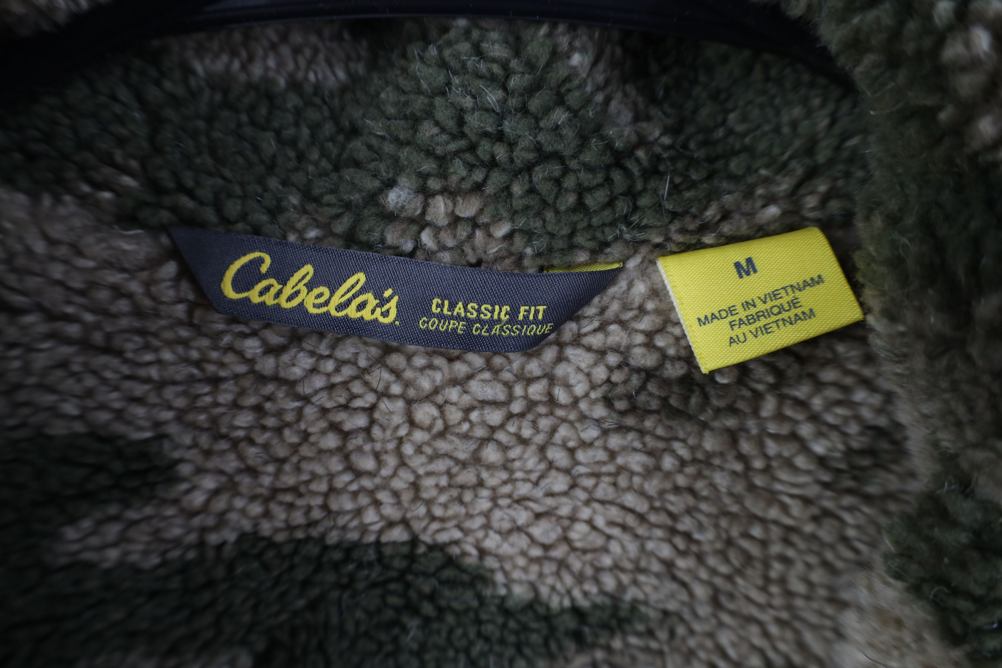 Cabelas Vintage Cabelas Camouflage Fleece Lined Canvas Bomber Jacket Size US M / EU 48-50 / 2 - 9 Thumbnail