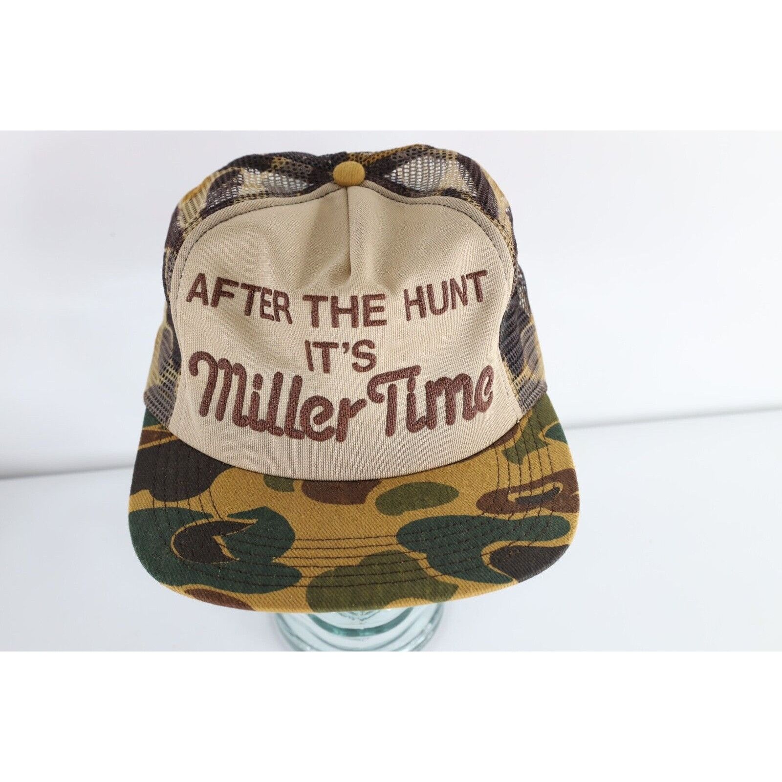Vintage Vintage 70s After The Hunt It's Miller Time Beer Hat Size ONE SIZE - 2 Thumbnail