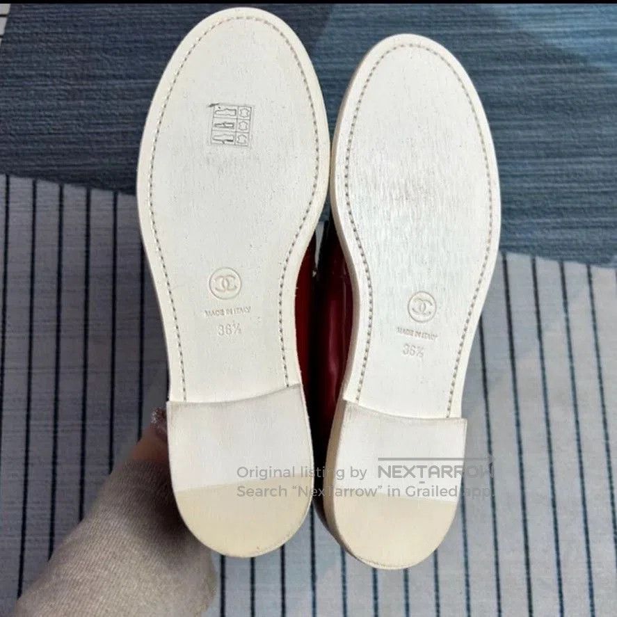 Chanel Chanel Red Shiny Classic Loafers 36.5. Size US 5.5 / IT 35.5 - 3 Thumbnail