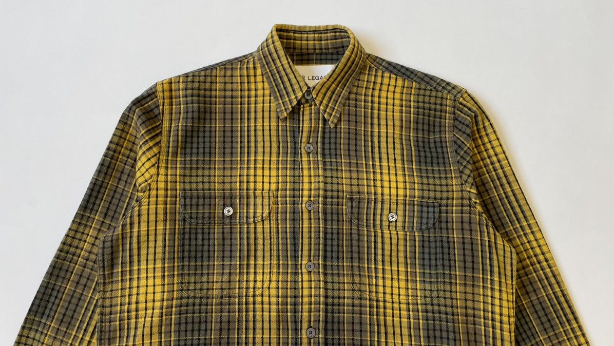 Our Legacy Yellow/Black Check Utility Boxy Shirt Size US L / EU 52-54 / 3 - 2 Thumbnail