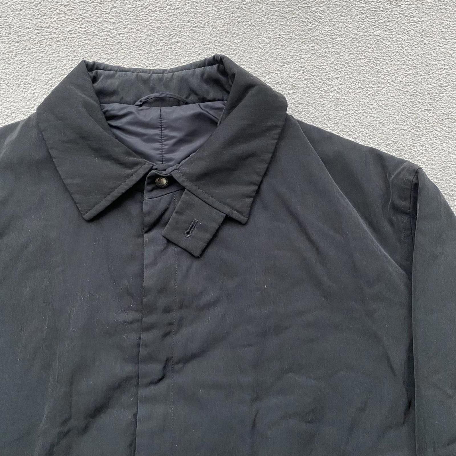 Jil Sander Jil Sanded Virgin Wool Black Trench Coat Overcoat Size US L / EU 52-54 / 3 - 3 Thumbnail