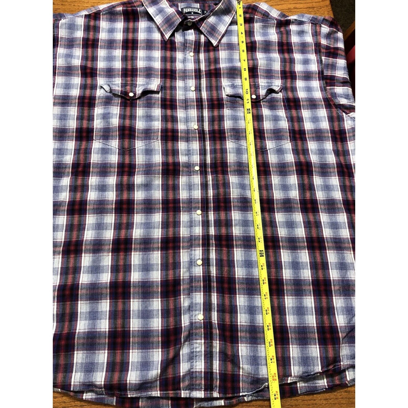 Vintage Panhandle Slim Mens 3XL Plaid Western Pearl Snap Long Sleeve Cowboy Shirt Size US XXL / EU 58 / 5 - 5 Thumbnail