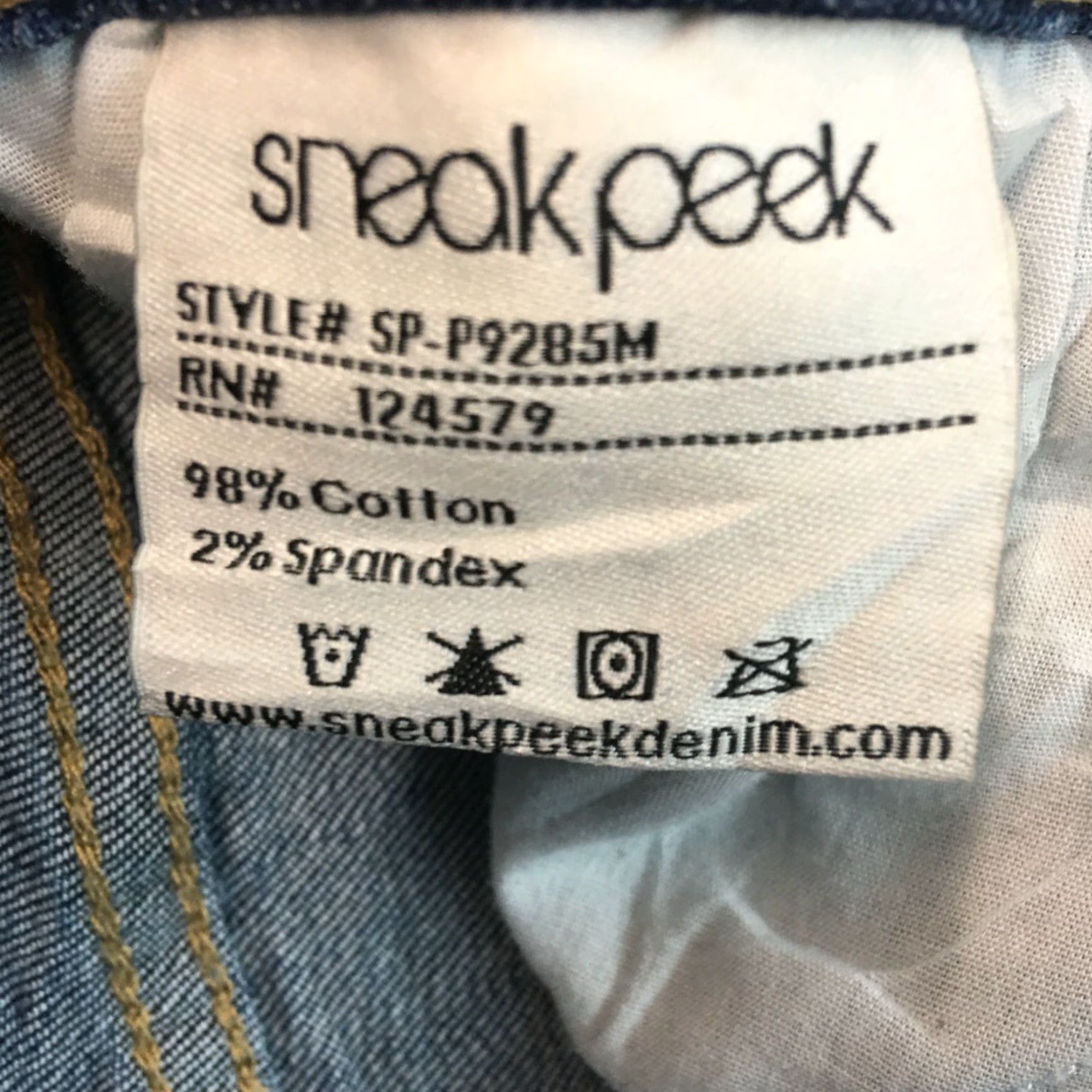 Vintage Sneak Peek Jeans Distressed Ultra Low Rise Skinny Denim Jeans Women 30x28 Blue 7 5-Pocket Zipper Button Regular Fit Size 28" / US 6 / IT 42 - 7 Thumbnail