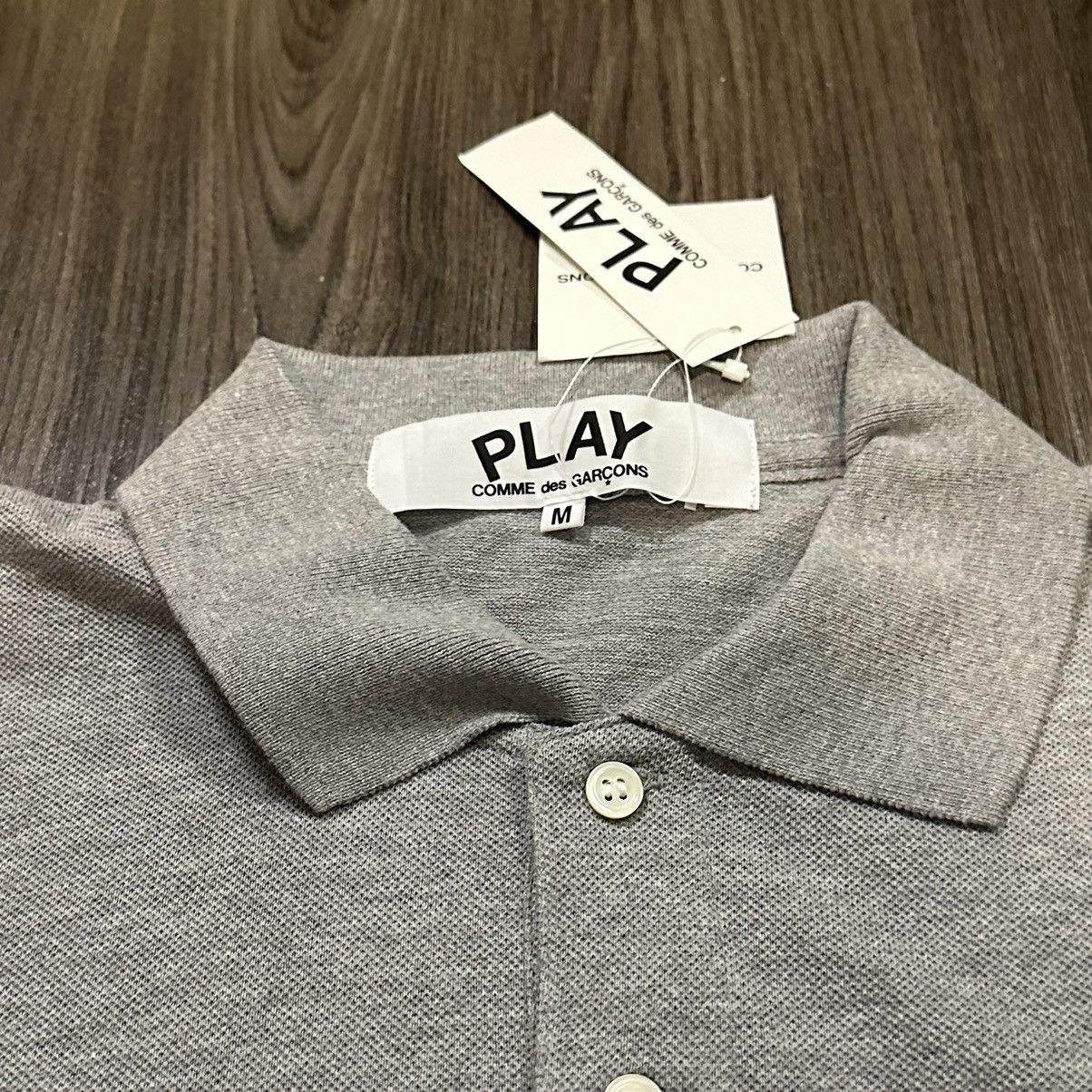 Comme des Garcons Brand NWT CDG Comme des Garçons Play Long Heart Grey Polo Size US M / EU 48-50 / 2 - 4 Thumbnail