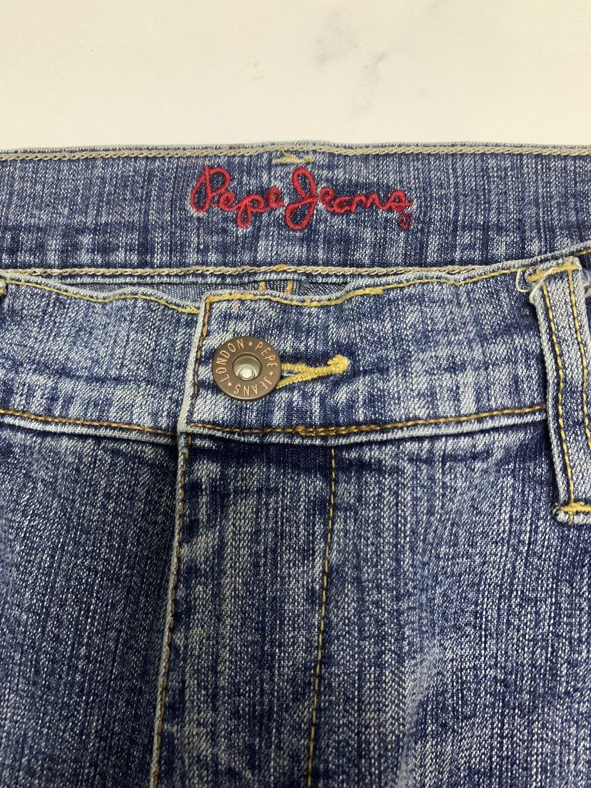 Japanese Brand × Le Grande Bleu (L.G.B.) × Pepe Jeans Pepe Jeans Patchwork Slim Stretchable Jeans Size 30" / US 8 / IT 44 - 8 Thumbnail