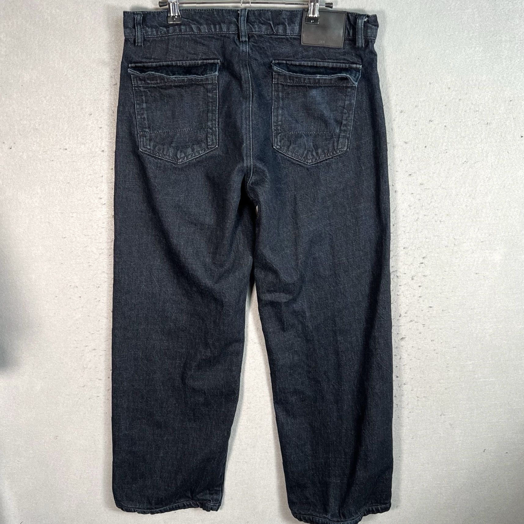 Zara VINTAGE Zara Jeans 34 x 29 Blue Dark Wash Denim Straight Womens Size 24" / US 00 / IT 34 - 6 Thumbnail