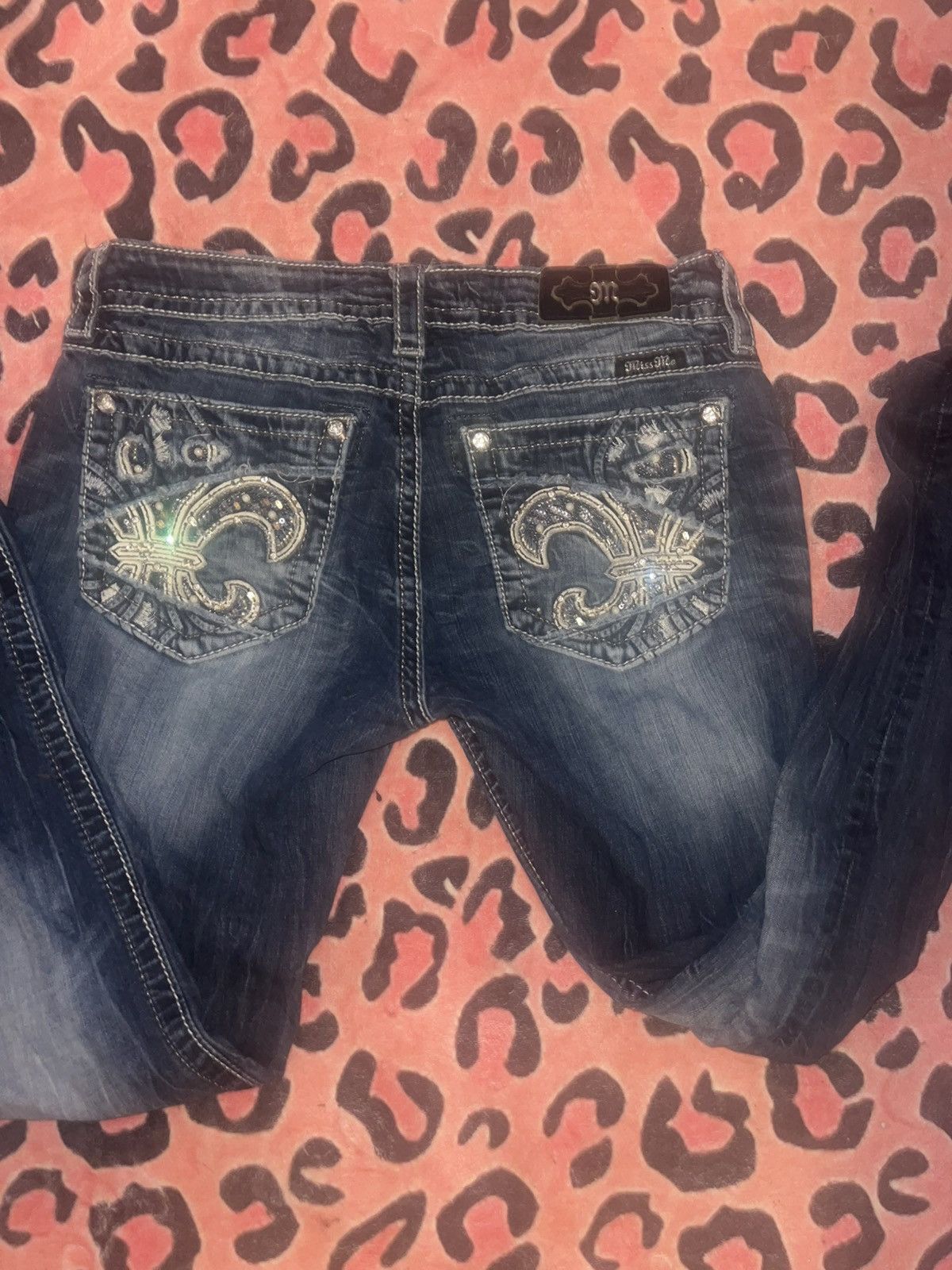 Miss Me Miss Me blue jeans with silver accents Size 28" / US 6 / IT 42 - 1 Thumbnail