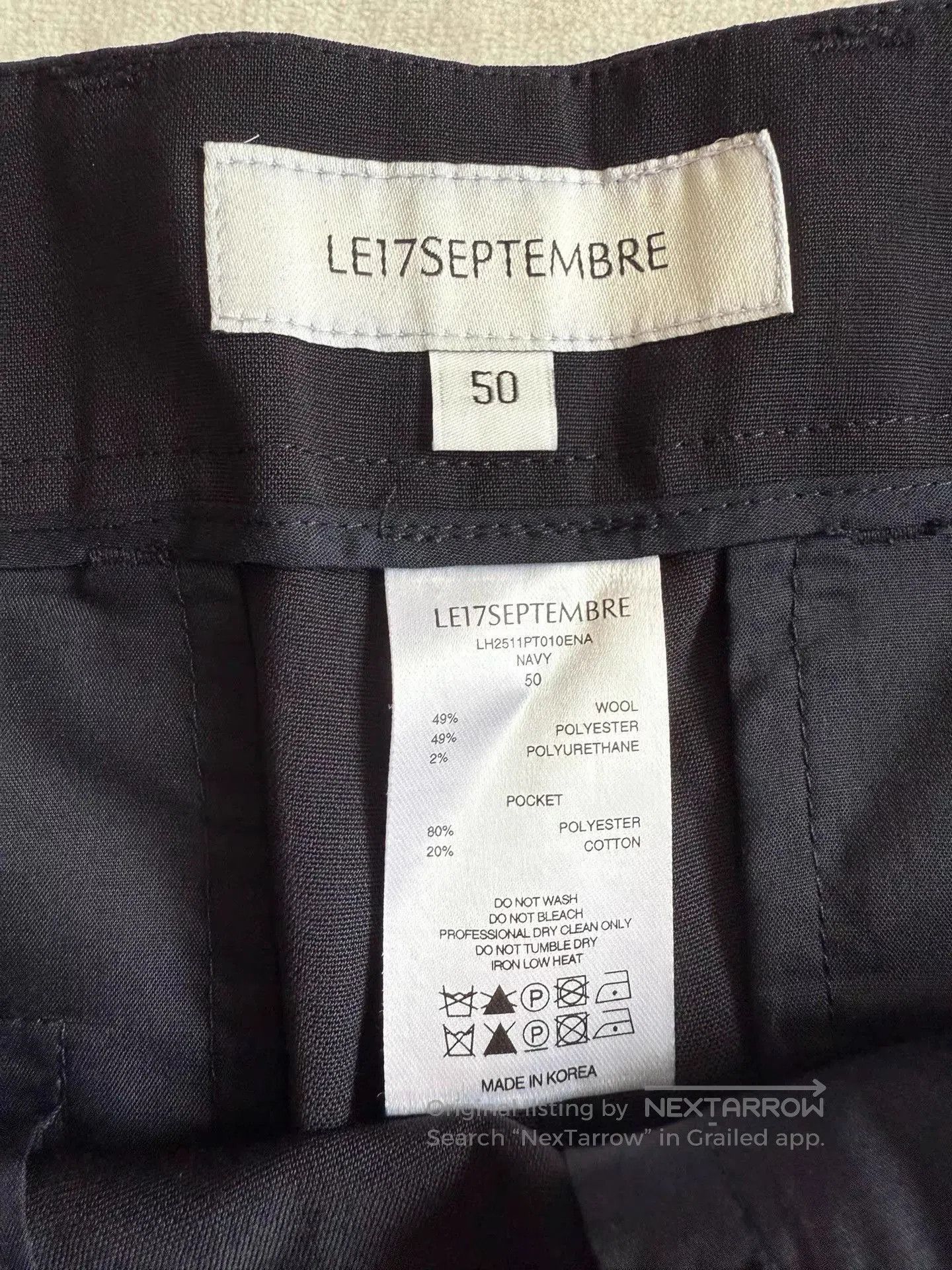 LE17SEPTEMBRE Black Tailored Straight-Leg Pants Size 34. Size US 34 / EU 50 - 4 Thumbnail