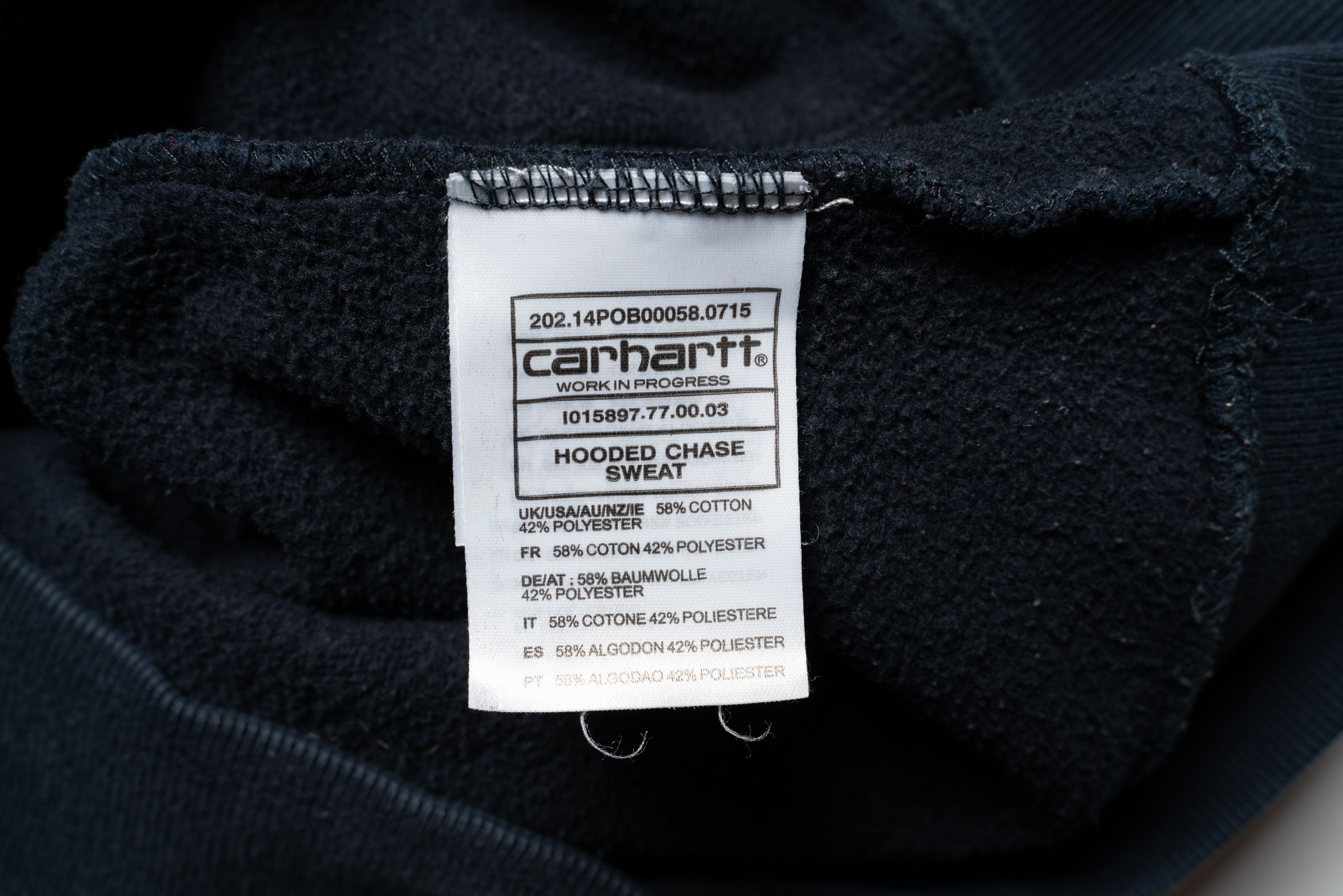 Carhartt Wip 🔵 CARHARTT Hooded Chase Sweat Baggy Fit Navy Small Logo Y2K Size US L / EU 52-54 / 3 - 8 Thumbnail
