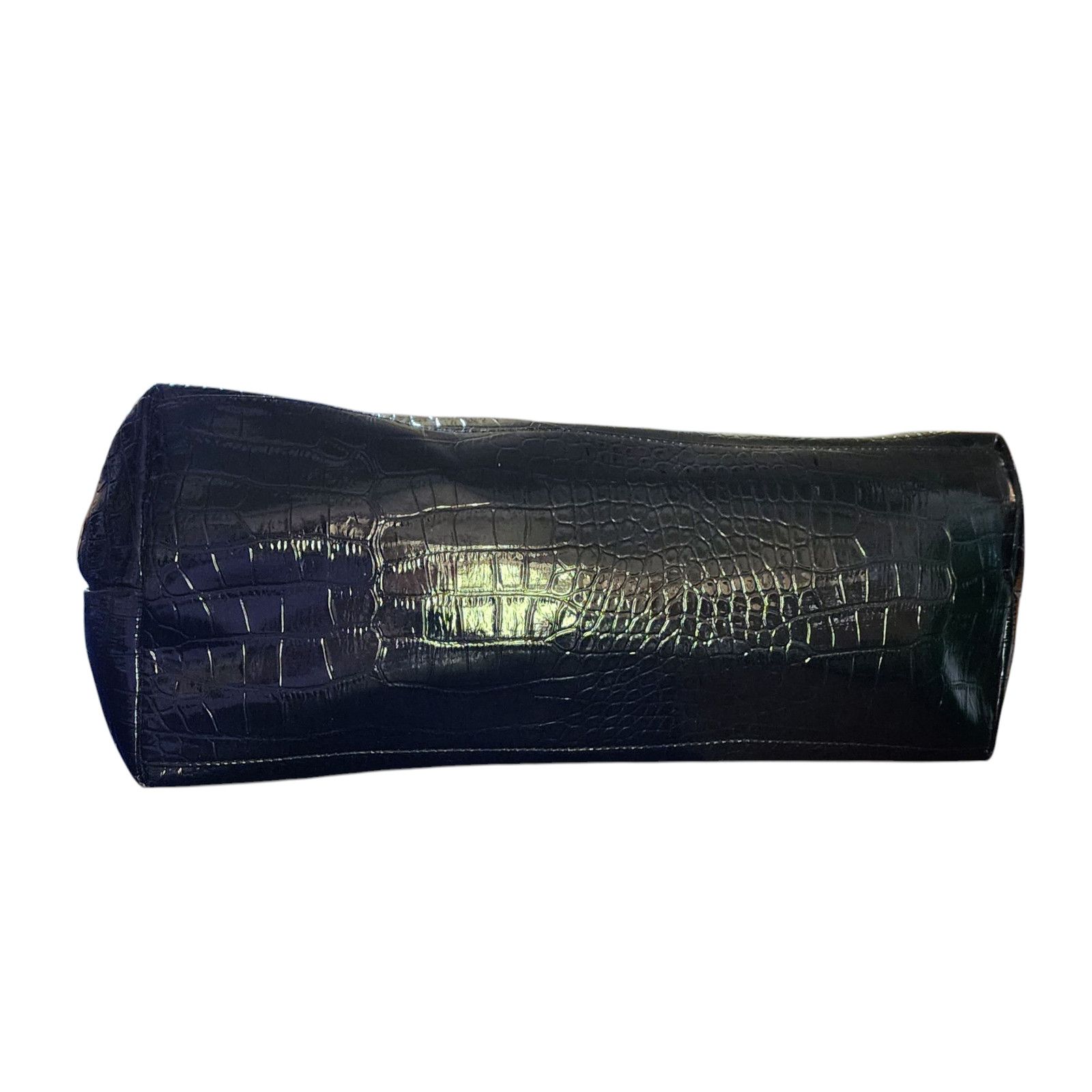 Kenneth Cole Kenneth Cole black faux leather croc embossed tote bag Size ONE SIZE - 6 Thumbnail
