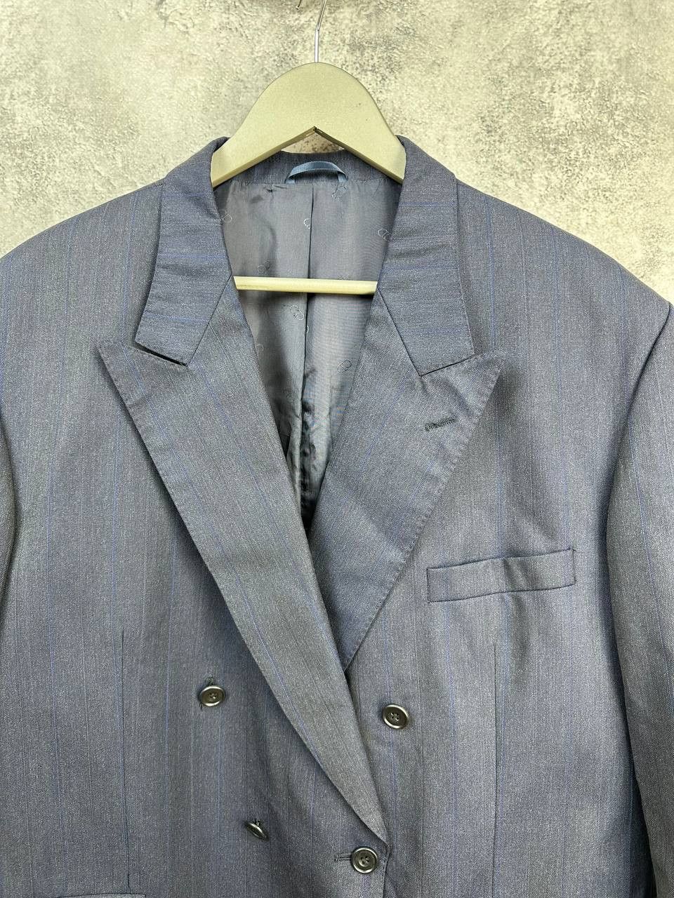 Christian Dior Monsieur Christian Dior Monsieur Double Breasted Striped Wool Suit Size 44S - 6 Thumbnail