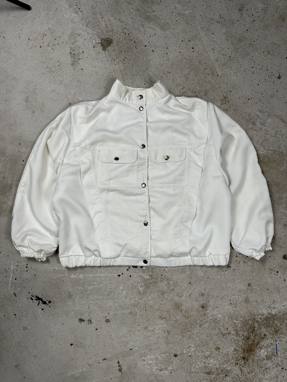 If Six Was Nine × Japanese Brand × Le Grande Bleu (L.G.B.) Vintage Y2K White Boxy Fit Bomber Jacket archive Size US L / EU 52-54 / 3 - 3 Thumbnail