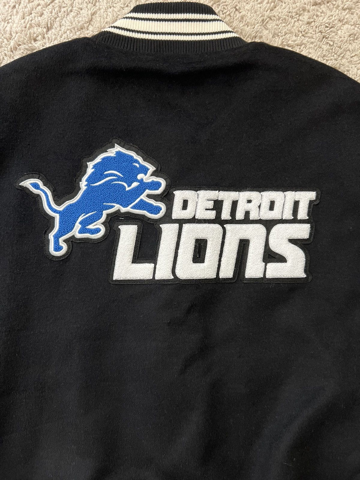 Jeff Hamilton Jeff Hamilton Detroit Lions Limited Wool & Leather Jacket Size US M / EU 48-50 / 2 - 7 Thumbnail