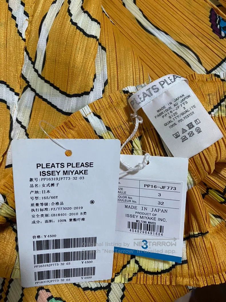 Issey Miyake Issey Miyake size:3 Yellow Wave Trousers Size 31" - 5 Thumbnail