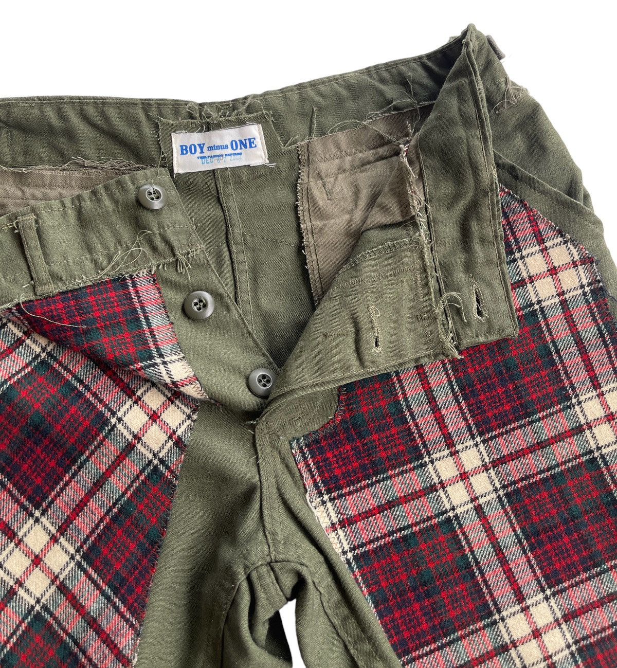 Japanese Brand Boy Minus One Tartan Patchwork Short Pants Size US 31 - 8 Thumbnail