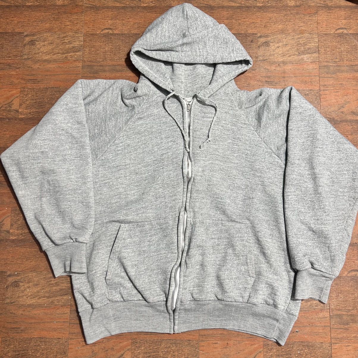 Vintage THERMAL ZIP UP HOODIE VINTAGE 1960’s Size US XL / EU 56 / 4 - 1 Thumbnail