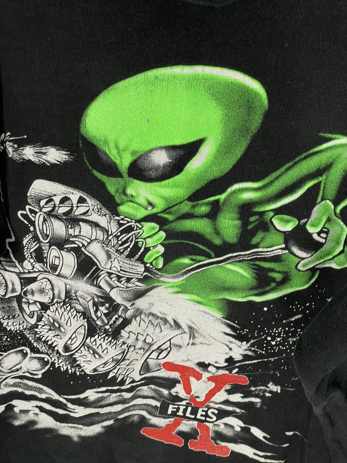 Vintage Vintage The X Files Faded Distressed Graphic 90s Hoodie Size US M / EU 48-50 / 2 - 9 Thumbnail