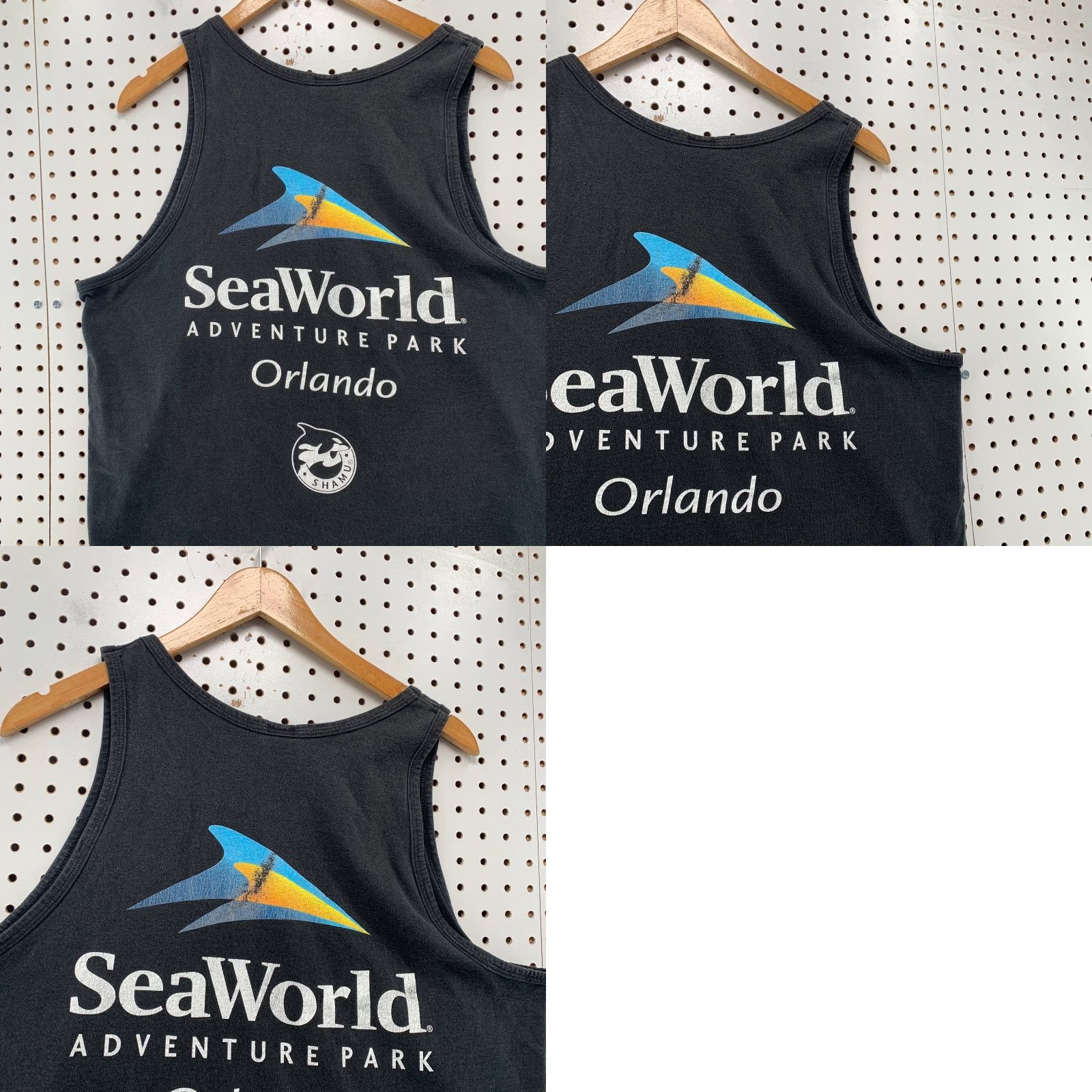 Anvil Vintage Anvil Sea World Tank Mens XL Black Sleeveless T-Shirt USA Size US XL / EU 56 / 4 - 9 Thumbnail