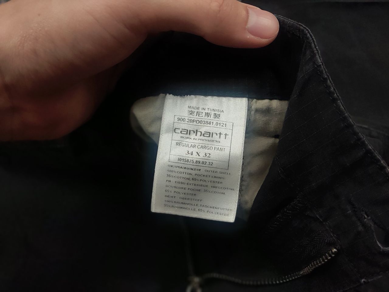 Carhartt Vintage Carhartt Wip Cargo Pants Black Faded Ripstop Y2K Size US 34 / EU 50 - 17 Thumbnail