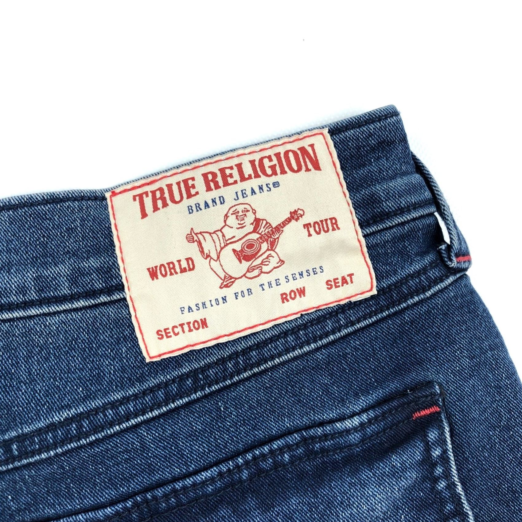 True Religion VINTAGE True Religion Jeans Mens 34x32 Slim Dark Wash Blue Geno Relaxed Flap NWT Size US 34 / EU 50 - 7 Thumbnail