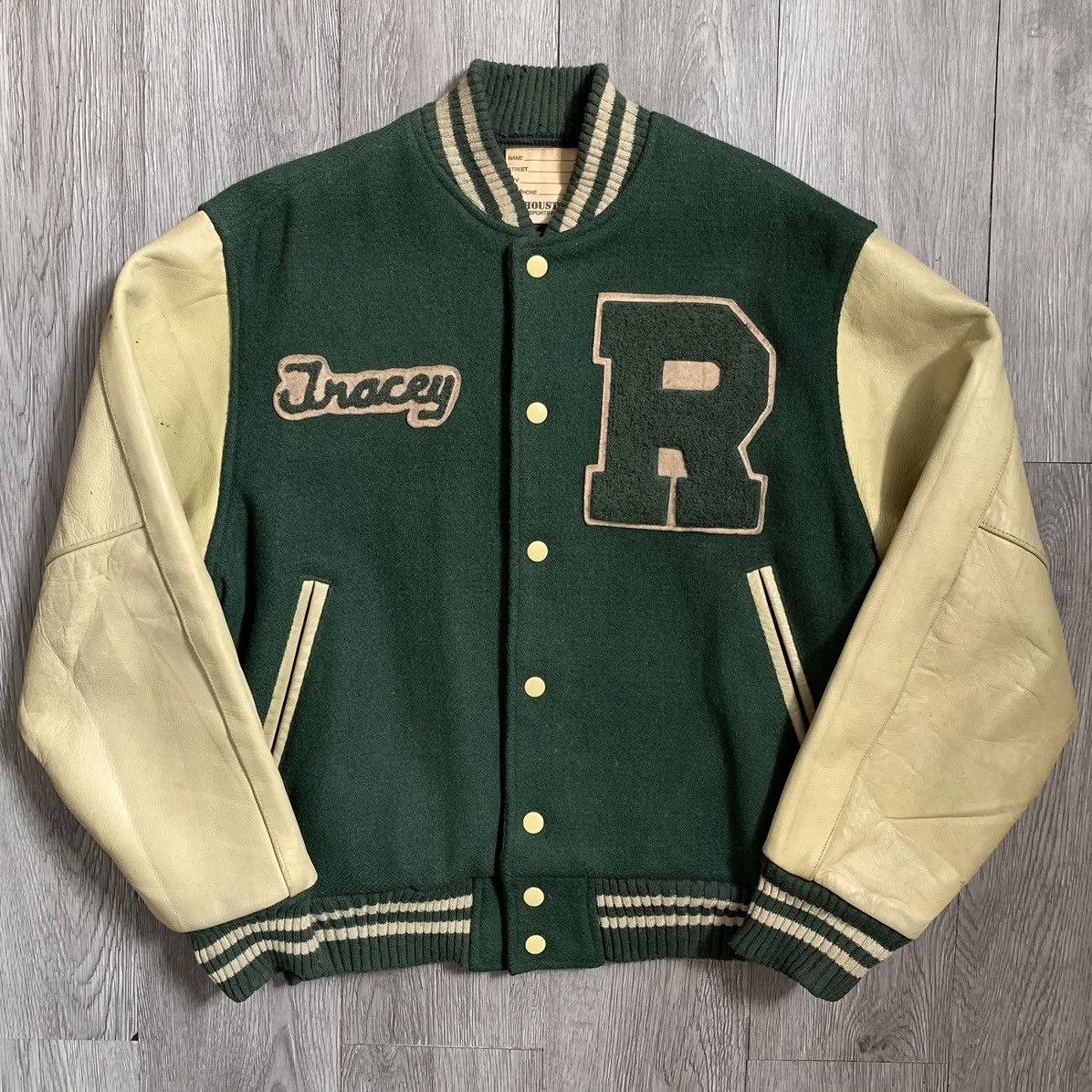 image of Varsity Jacket x Vintage 90's Houston Varsity Letterman Jacket, Men's (Size Medium)