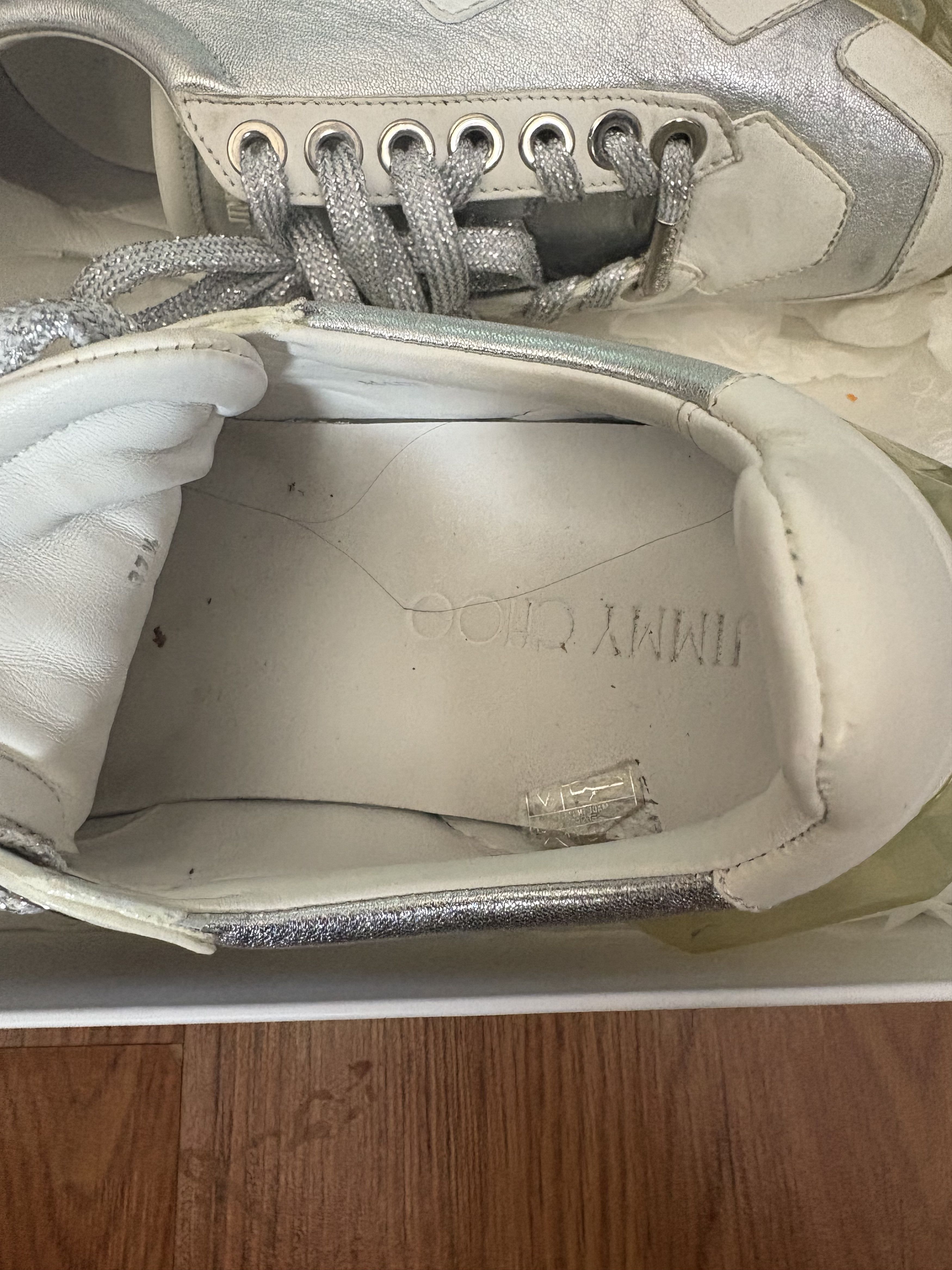 Jimmy Choo Jimmy Choo silver sneakers Size US 7.5 / IT 37.5 - 4 Thumbnail