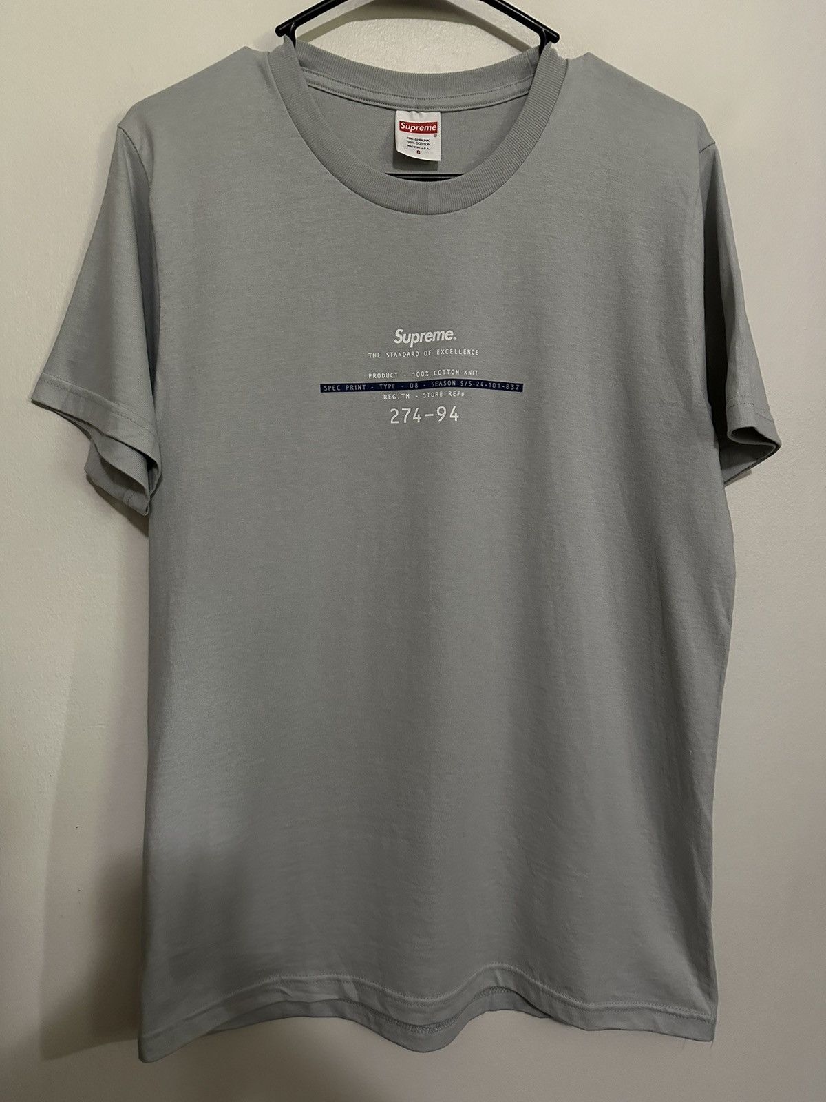 Supreme Supreme Standard Tee Size US S / EU 44-46 / 1 - 1 Thumbnail