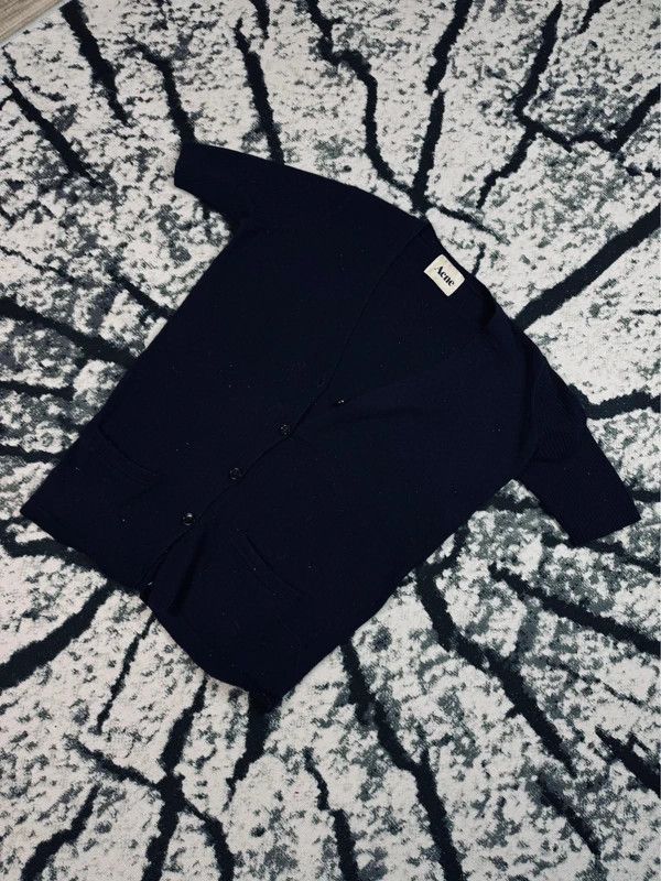 Acne Studios Acne Studios navy blue wool cardigan sweater M Size M / US 6-8 / IT 42-44 - 2 Thumbnail